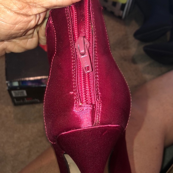 Red Hot Bow Tie Peep Toe Bootie - Picture 5 of 7